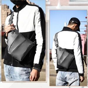 MRRCYUR Wander+ Anti Theft Bag Travel Crossbody Mens Waterproof Grey Sling Bag